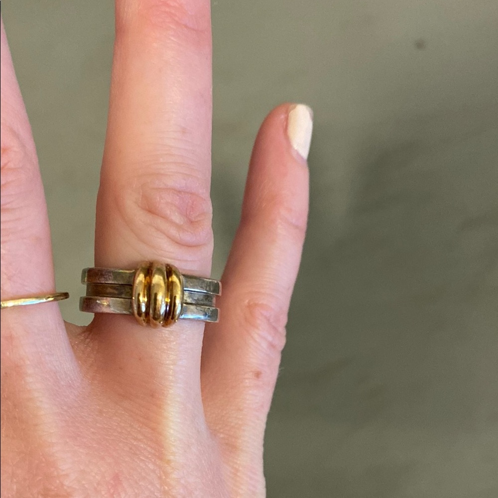 Gold and Silver Stacked Ring